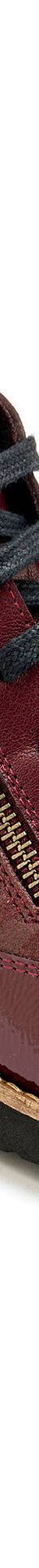Boots cuir zippées et lacées grande largeur, motifs zébrés (bordeaux) Boots cuir zippées et lacées grande largeur, motifs zébrés (bordeaux)